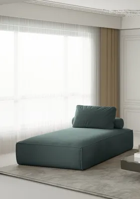 Produktbild von Chaiselongue Sezlong Liege CELES in Stoff Opera Velvet Opalgrün