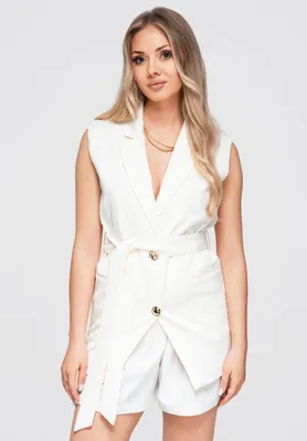Produktbild von LARICA Kamizelka Elegancka Prosty Fason Smart Casual OW-VE-E0007 ecru M