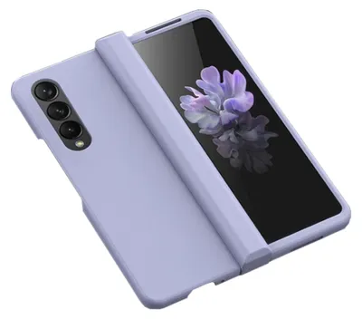 Productafbeelding van Samsung Galaxy Z Fold4, flexibele hoes met zachte textuur, paars, beschermende case