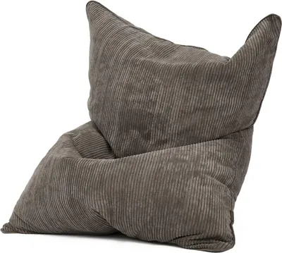 Produktbild von Green Bean® XXL Riesensitzsack "Square" aus Cordstoff 370 Liter mit EPS Perlen Füllung - kuschelig, weich, robust & waschbar - Granitgrau