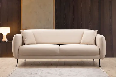 Obrázek produktu pro Hanah Home, Sevilla- ARE1357, Béžová, Rozkládací pohovka, Rám: Buková dřevotříska / dřevotříska