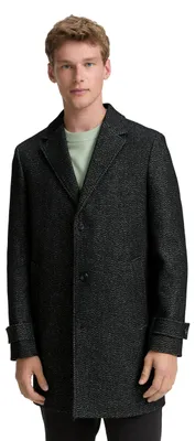 Produktbild von Tom Tailor Herren Wollmantel mit Reverskragen