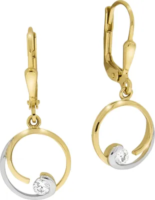 Produktbild von V Ohrhänger 333 Gelbgold bicolor