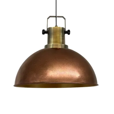 Produktbild von Pendelleuchte Industrielle Metall Groß 40 cm, Kupferfarben Pendellampe, Küchenlampe