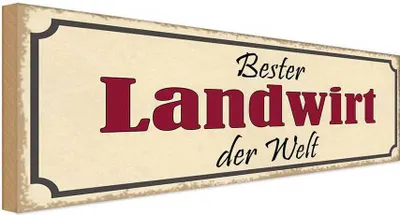Produktbild von vianmo Holzschild 10x27 cm bester Landwirt der Welt Arbeit