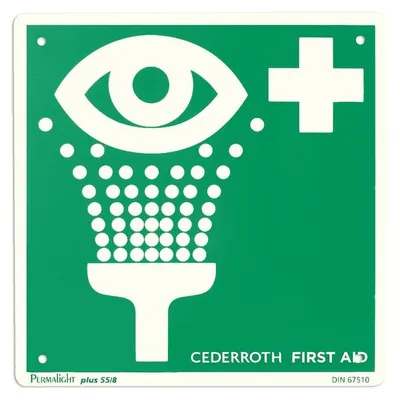 Obrázek produktu pro CEDERROTH Nápis "Oční sprcha" 200 x 200 mm fotoluminiscenční