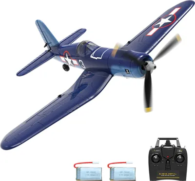 Produktbild von Volantex RC Mini F4U V2 EPP 400mm Spannweite 2,4 G 4CH 6-Achsen-Gyro One Key Kunstflug XPilot Stabilisierungssystem RC Flugzeug Segelflugzeug Warbird RTF für Anfänger mit 2 Batterien