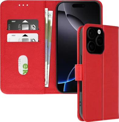 Produktbild von Avizar, Kunstlederetui mit Standfunktion Apple iPhone 16 Pro, Rot