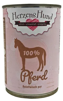 Produktbild von HerzensHund 100% Pferdefleisch 400g Reinfleisch / Muskelfleisch, Herz, Lunge
