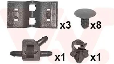 Produktbild von VAN WEZEL Montagesatz Motorhaube 4328797 Vorne für RENAULT SCÉNIC II (JM0/1)