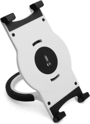 Produktbild von Aidata 360° Desktop Ständer für Tablet  von 17 cm - 19,5 cm Rotation Schreibtisch Halterung Fuß Neigungsverstellbar  Weiß
