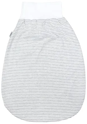Produktbild von TupTam Unisex Baby Strampelsack mit breitem Bund Unwattiert, Farbe: Streifenmuster Grau, Größe: 6 - 12 Monate