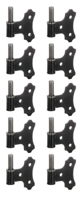 Produktbild von Alberts 10 x Kloben mit Zierplatte, 94 x 94 mm, zum Anschrauben, schwarz beschichtet