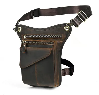 Produktbild von Herren Beintasche Canvas Leder Braun FB211-6 M