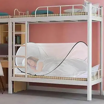 Produktbild von Faltbares Mückenzelt für Babys, 130 x 60 x 60 cm, tragbar, für drinnen und draußen, weiß