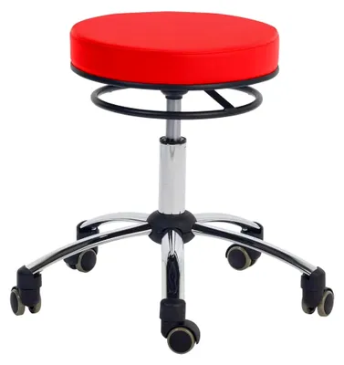 Produktbild von Rollhocker mit Ringauslöser, Rot, 57 cm Durchmesser