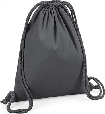 Image de Westford Mill W260 | Sac de gym Organic Premium Coton, 37 x 46 cm - Couleur : Graphite Grey - Taille : 37 x 46 cm