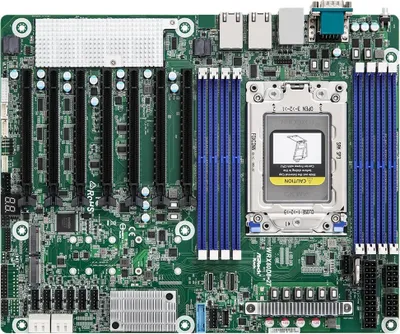 Zdjęcie produktu dla Asrock WRX80D8-2T, AMD, Gniazdo sWRX8, AMD Ryzen Threadripper 1000 Series, DDR4-SDRAM, DIMM, 1.2 V