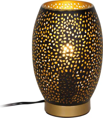 Obrázok produktu pre Narri stolová lampa kov čierna zlatá 23cm výška E27