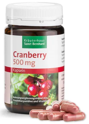 Produktbild von Sanct Bernhard Cranberry-Kapseln 500 mg - 90 Kapseln