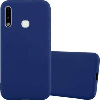 Produktbild von Cadorabo Hülle für Samsung Galaxy A70e Schutzhülle in Blau Handyhülle TPU Silikon Etui Case Cover