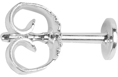 Produktbild von Ohrstecker, L 13 mm, D 5 mm, Silber, 10 Stk/ 1 Pck [HOB-60842]