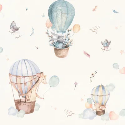 Produktbild von Rasch Vliestapete 300512, Kids World, Heißluftballons, 10,05 x 0,53 m