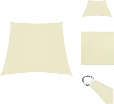 Image de vidaXL Voile d'ombrage Oxford-Tissu Trapézoïdal 2/4x3 m Blanc Crème - Parasols & Ecrans solaires
