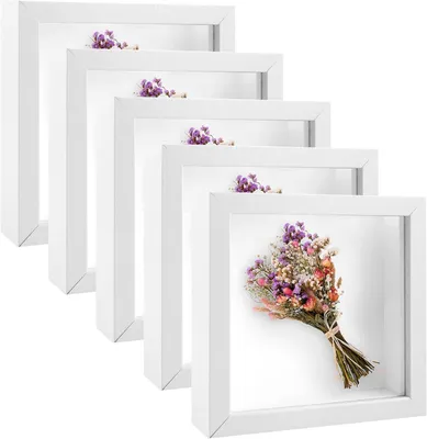 Obrázek produktu pro 3D rámečky na fotografie, 15 x 15 cm, 5 kusů, černé barvy, pro dekoraci
