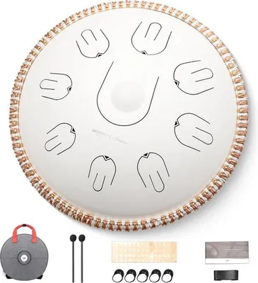 Productafbeelding van Handpan, 35,5 cm, 17 tonen, C-mineur, eenvoudige ontspanningsmuziek