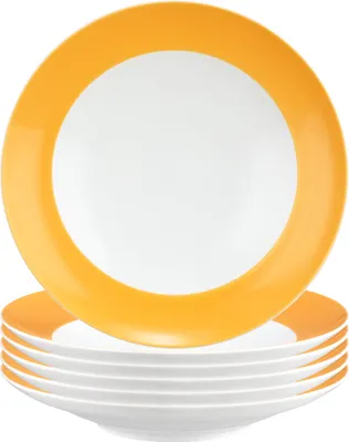 Produktbild von Seltmann Weiden Liberty Pure Colors Suppenteller ø 23,5 cm 6er Set - Mango Orange