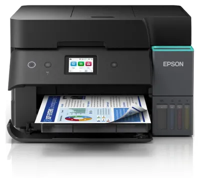 Produktbild von Epson EcoTank L6390, Tintenstrahl, Farbdruck, 4800 x 1200 DPI, Farbkopieren, A4, Schwarz