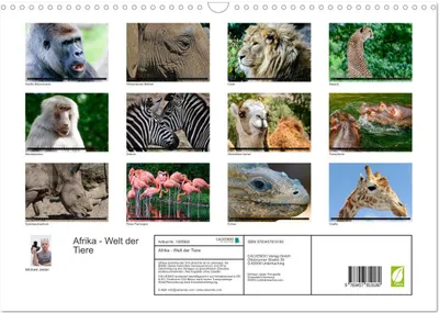 Produktbild von Afrika - Welt der Tiere (Wandkalender 2026 DIN A3 quer), CALVENDO Monatskalender