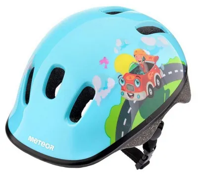 Obrázok produktu pre Meteor - Detská prilba hasič - Cyklistická prilba - PVC, EPS pena PP5757 (44 cm - 48 cm) (modrá)