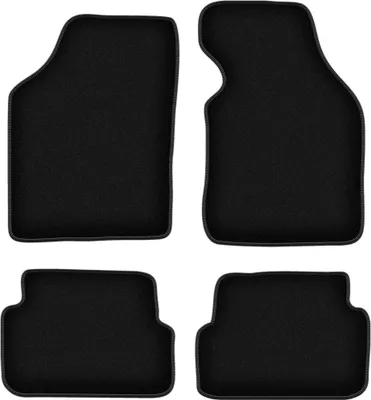 Produktbild von Wielganizator Velours-Autoteppiche – passend für Mazda Demio (Schrägheck, Bj. 1996-2003) –  schwarz, passgenau, mit Befestigungen set 4 Stk.