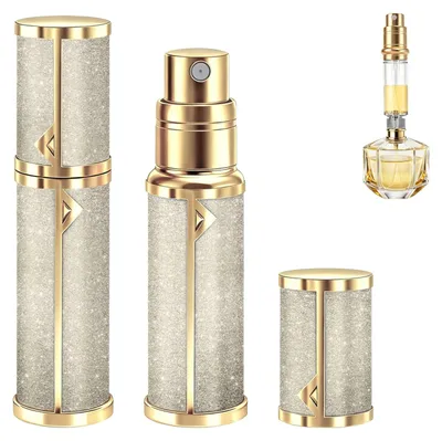Productafbeelding van Parfumflesje - Navulbaar - 5 ml - Verstuiver - Goud - Lekvrij