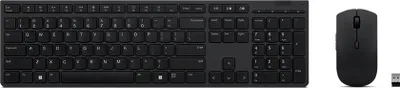 Productafbeelding van Lenovo 4X31K03968, Volledige grootte (100%), Draadloos, RF draadloos + Bluetooth, Schakelaar, Grijs, Muis inbegrepen