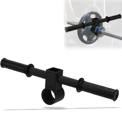 Imagen del producto de Barra para remo con agarre de goma, para barra olímpica de 2 pulgadas, ideal para entrenamiento de fuerza