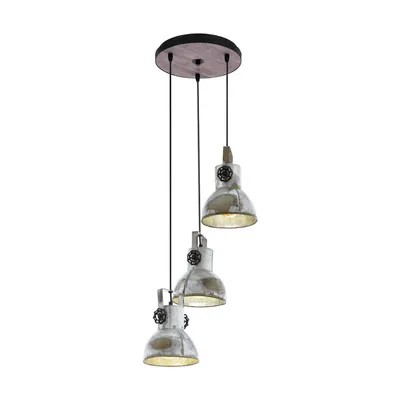 Produktbild von EGLO Pendelleuchte Barnstaple 3-flammig Braune Patina und Schwarz