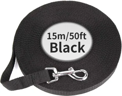 Produktbild von Hundeleine 15 m, starkes Nylon, Metallhaken, fuer Training, ideal zum Zurückrufen