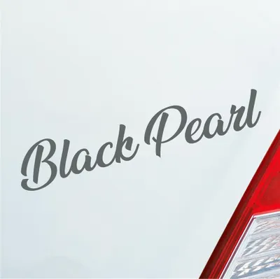 Produktbild von Auto Aufkleber Black Pearl Zubehör passend für Karibik Piraten 19x4 cm Grau Sticker Heckscheibenaufkleber