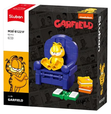 Zdjęcie produktu dla Sluban Garfield M38-B1221F, zestaw do budowy, niebieskie krzesło, 93 elementy, dla dzieci od 6 lat