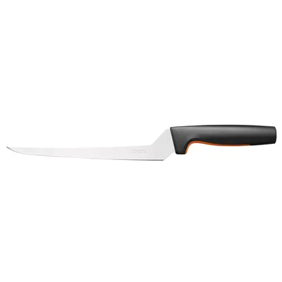 A Fiskars Functional Form fillet knife is shown against a white background.