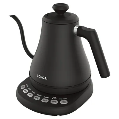 Produktbild von Cosori Wasserkocher mit Schwanenhals und Temperatureinstellung, aus Edelstahl, 0.8 l, 1200,00 W, 80℃ bis 100℃, Warmhaltefunktion für 60 Min