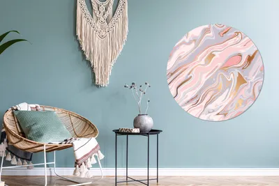 Produktbild von MuchoWow® - Wand-Kreis - Wohnzimmer - Bild - Runde - Wanddeko - Dibond - Kunstdrucke