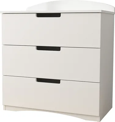 Produktbild von MIRJAN24 Kommode Pinio, Sideboard mit drei Schubladen, Stilvoll Kinderzimmer Schrank (Farbe: Alpinweiß)