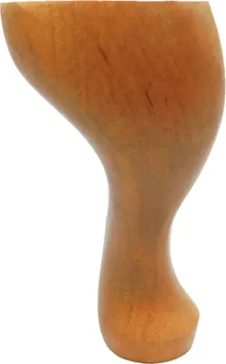 Produktbild von Holzfuß für Möbel im Stil Ludwik XV, Fuß für Sessel, Buche, Nussbaumbeize, 15 cm