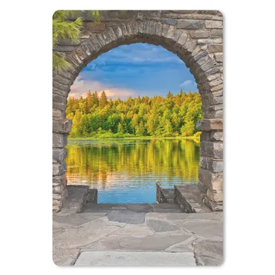 Produktbild von MuchoWow® Mauspad Mousepad Bäume - Wald - Wasser - Aussicht 40x60 cm - Mousepads - Maus Mat - Pad - Mausunterlage - Schreibtisch Accesoire