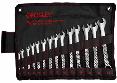 Produktbild von Grosley GR50080 Kombinationsschlüsselsatz, 14-teilig, poliert