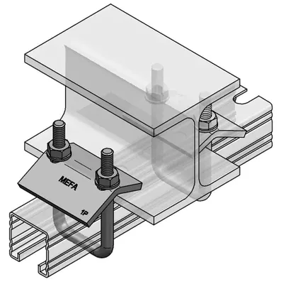 Produktbild von MEFA Spannbügel, M10, C-Profil 45, Profilhöhe 26-60, Klemmdicke 26mm, 20 Stk.